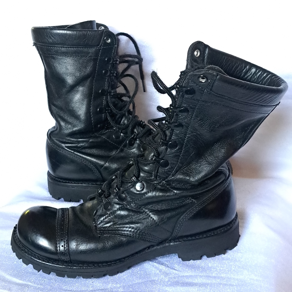 Corcoran Vlack Leather Combat Jump Boots